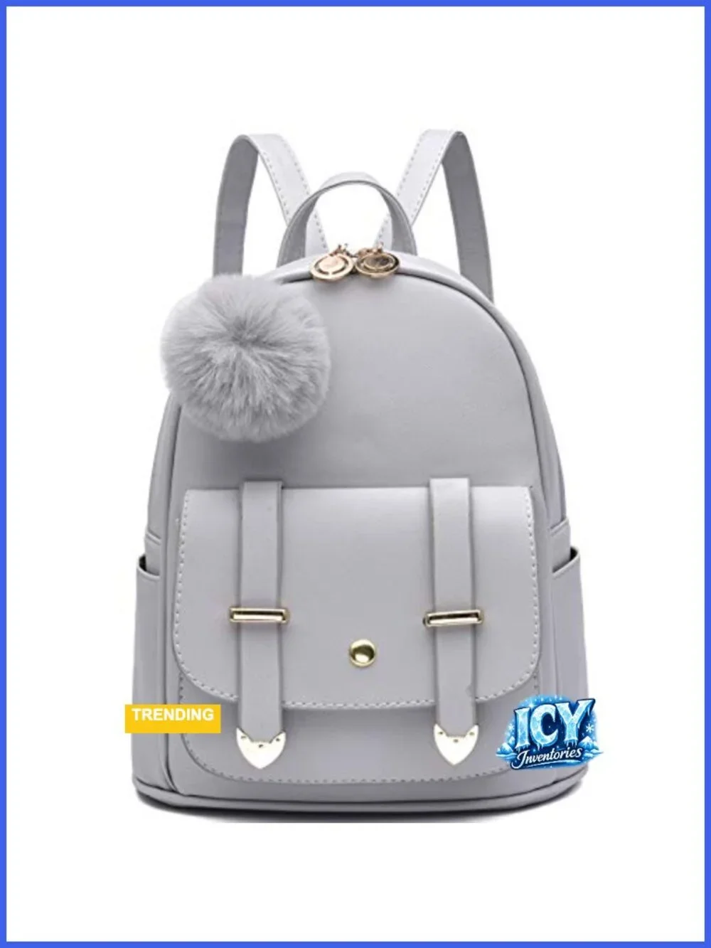 Mini PU Leather Backpack Purse for Women Girls Fashion Shoulder Bag